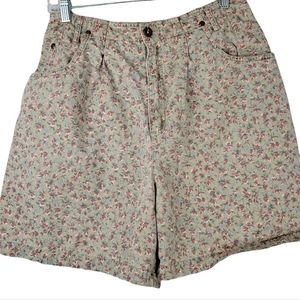 80s Vintage Floral Ditsy High-waisted Cottagecore Shorts